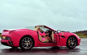 She also has a pink maserati! The Woman Driving A Pink Ferrari Around The Streets Of Cardiff Wales Online