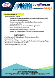 Kh ahmad dahlan no 21, bandar lampung telp 0721253014 lamaran dikirim melalui kantor pos dengan layan q9 (kota bandar lampung) dan pos express (luar bandar. Lowongan Business Controler Planet Ban Group Januari 2018 Polindo Internasional