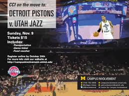 Utah jazz vs detroit pistons. Cci On The Move Detroit Pistons Vs Utah Jazz Campus Involvement
