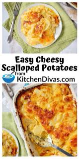 Easy Cheesy Scalloped Potatoes In 2020 Scalloped Potatoes Cheesy Easy Scalloped Potatoes Recipe Easy Cheesy Scalloped Potatoes