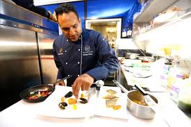 Known for his distinctive cockney accent. Fast Talk Williams Chef Michael Caines