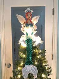 Maybe you would like to learn more about one of these? Mermaid Tree Topper Coastal Beach Christmas Mermaid Ornament Etsy Holiday Tree Toppers Tree Toppers Mermaid Christmas