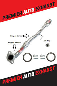 In between you will usually find a flex pipe, catalytic converter or two, a mid pipe, a resonator, a muffler, and several feet of carefully routed exhaust pipe tube. Fits 2002 2003 2004 2005 2006 Toyota Camry Catalytic Converter 2 4l Premier Auto Exhaust