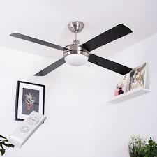 10 colors including three natural shades, white, black, brown, graphite and grey. Ceiling Fan With Reversible Blades