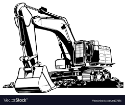 Excavator Royalty Free Vector Image Vectorstock Sponsored Free Royalty Excavator Vectorstock Ad Dibujos De Maquinas Bocetos Excavadoras