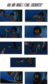 5 3/4 x 7 1/4. Kaa And Mowgli Final Encounter Mowgli Animated Characters Kaa The Snake