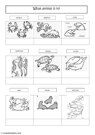 Ocean Animals Interactive Worksheet In 2020 Ocean Animals Animal Worksheets English As A Second Language Esl