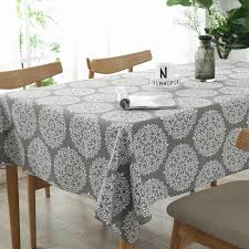 Our kitchen curtains with customized medallion floral pattern add your house an classic touch. White Floral Medallion Pattern Cotton Linen Tablecloth Decorzee