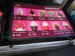 Click to see full answer. Ice Cream Menu Picture Of Mcdonald S Kuta Tripadvisor