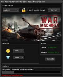 War Machines Tank Shooter Game Hack Cheat Generate Unlimited Gold Infinite Gems Creator All Security Choices Prepared Device War Machine Shooter Game War