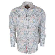 Robert Graham Boxed In Broken Box Print Classic Fit Sports Shirt