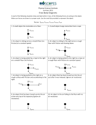 Choose the answer that best fits the question. Free Body Diagrams Worksheet Answer Key