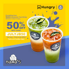 Today's top hungry howie's coupon: Mama S Malaysia S 50 Off Promo Till 31st July Via Easi Mama S Coffee Company Mama S Authentic Thai Drinks