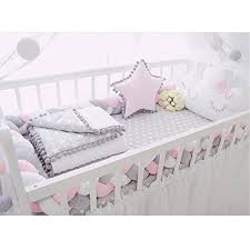 What to look for in a bedding set? Baby Braided Crib Bumpers Long Knot Pillow Cushion Nursery Bedding Cot Safety Fence Stroller Bumpers Room Decor Grey White Pink 200cm Buy Online In Aruba At Aruba Desertcart Com Productid 60807662