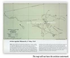 Details About Hardback War Map British Naval Actions Against German Battleship Bismarck 1941