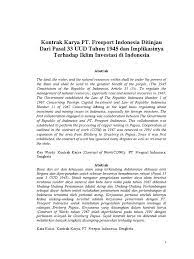 Pt freeport indonesia merupakan perusahaan pertambangan yang mempunyai kegiatan berskala luas. Kontrak Karya Pt Freeport Indonesia