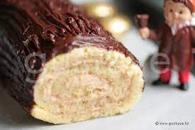 Sinon, j'ai vu des recettes (je. Buche De Noel Aux Marrons Et Au Chocolat Sans Creme Au Beurre La Recette Gustave