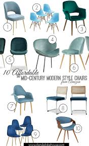 10 Affordable Mid Century Modern Inspired Dining Chairs Midcentury Diningchairs Velvet Dining Chairs Dining Chairs Mid Century Modern Dining Room