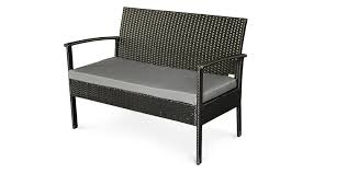 Outdoor Chairs Patio Furniture Set Balcony Garden Rattan Small Cheap Furniture Set Grey Cushioned W Free White Covers Outdoor Chairs Furniture Sets Furniture