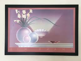 Vases Wall Art 61x91cm Vintage 80 S Art Lithograph Art Jim Evans Print In 2021 1980s Art Art Lithograph