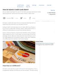 Secured credit cards and prepaid cards are options for people starting out with credit or those with bad credit. How Do Islamic Credit Cards Work Credit Card Interest