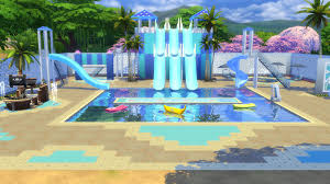 It 39 S Summer Again At Super Splash Water Park Where You Will Find Slides Slides And More Slides Splash Water Park Water Park Sims