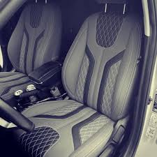 Car Interior 4 Door White And Black Grey With White Stitching Custom Interior Custom Car Interior Luxury Car Interior Car Interior Upholstery