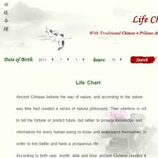 Life Chart Chinese 4 Pillows Astrology Community Eeculture