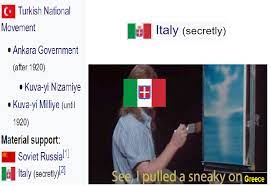 In the autumn of 1940, italy launches a full scale attack into the seemingly trivial opponent of greece. Italy During The Greco Turkish War Of 1919 Memes