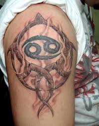 Black tribal cancer zodiac sign tattoo for guys. Cancer Zodiac Sign Tattoos For Men New Tattoo Zone