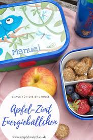 Anzeige Meine Kinder Lieben Ihre Selbst Entworfenen Brotdosen Mit Namen Von Mymepal Die Apfel Zimt Energiekugeln Durfen D Gesunde Snacks Brotdose Snack Ideen