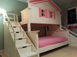 With a twin size bed on top and space for a complete office on the bottom, all you need is your favorite paint color (or stain) and decor to create the bed and desk of your dreams. Princess Doll House Bunk Bed Doll House Bunkbed Bunk Beds Bunk Bed With Slide House Bunk Bed