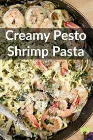 Creamy Pesto Shrimp Pasta Is A Beautifully Flavorful Dinner Ready In 30 Minutes Pesto Pasta With Shrimp A In 2020 Shrimp Pesto Pasta Pesto Shrimp Pesto Pasta Recipes