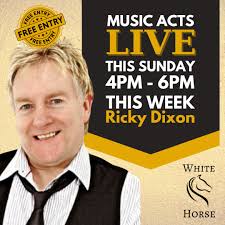 Live music as always this Sunday with Ricky Dixon your performer for this  week. Come join us! 😍