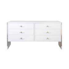 4.8 out of 5 stars with 4 reviews. Worlds Away Rutherford 6 Drawer Shagreen And Acrylic Dresser White Drawers White Chests 6 Drawer Chest