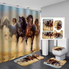 We did not find results for: Amazing Horse Print Shower Curtain 4 Piece Carpet Cover Toilet Cover Bath Mat Set Trendy Curtains