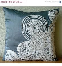 Decorative Pillows Near Me Cushions Silk Pillow Cover Blue Pillows Decorative Beaded Pillow