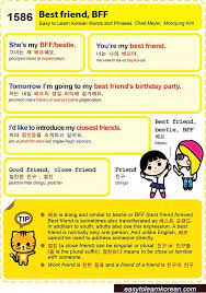 Chingu friend, dude, chum, sidekick, matey. Easy To Learn Korean 1586 Best Friend Bff Korean Words Korean Words Learning Learn Korean