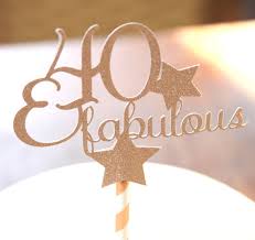 40th Birthday Cake Ideas Rose Gold Rose Gold 40 And Fabulous Cake Topper 40th Birthday Party Etsy 40th Birthday Decorations 40th Party Decorations 40th Birthday Parties