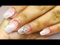 How To Short Nude Acrylicnails With Encapsulated Angel Paper And Lv Rainbow Decals Nailart Wmw Youtube See more ideas about louis vuitton nails, nails, nail art.