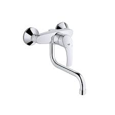 Install a kitchen sink faucet. Grohe Eurosmart Wall Eurosmart Kitchen Faucet 31391002 Chrome Projection 217 Mm