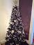 Black Christmas Tree With Blue Decorations