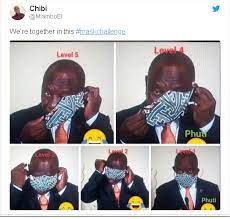 7 april at 12:39 ·. South Africa President Cyril Ramaphosa Is Now A Viral Meme For Maskchallenge After Mask Blunder On Live Tv