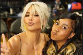 Kim Kardashian, Daughter North Rock Matching Blonde Hair