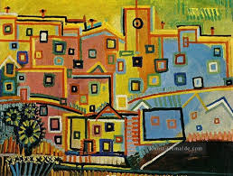 Just six years later, gris too was known as a cubist and identified by at least one critic as picasso's disciple. gris's style draws upon analytic cubism—with its deconstruction and simultaneous viewpoint of objects—but is distinguished by a more. Maisons 1937 Kubismus Pablo Picasso Gemalde Mit Ol Zu Verkaufen