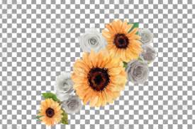 Maybe you would like to learn more about one of these? Sunflower And White Rose Design Bouquets Grafik Von Creartgraphics Creative Fabrica