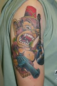 Description:the artists at the angry banana tattoo company might all vary in artistic styles and. 49 Excellent Monkey Shoulder Tattoos