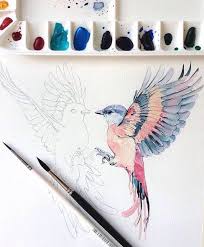 Get inspired and try out new things. Baby Du Bist Wie Ein Blitz In Einer Flasche å½¡ Ubere Tiere Bird Drawings Watercolor Paintings Watercolor Bird