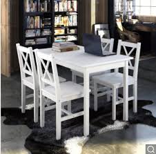 Wooden Table 4 Chairs Furniture Set White Brown Table Dining Table Set Sale Price Reviews Gearbest 2020