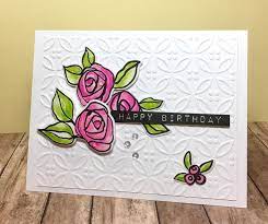 I Love These Altenew Bamboo Roses And Label Love Stamps Tombowdualbrushpens Lifestylecrafts Embossing Folde Altenew Cards Paper Crafts Cards Cards Handmade